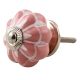 Baby Pink Flower Medium Ceramic Melon Drawer Knob